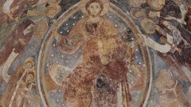 Chapelle des Moines de Berzé-la-Ville avec fresques romanes