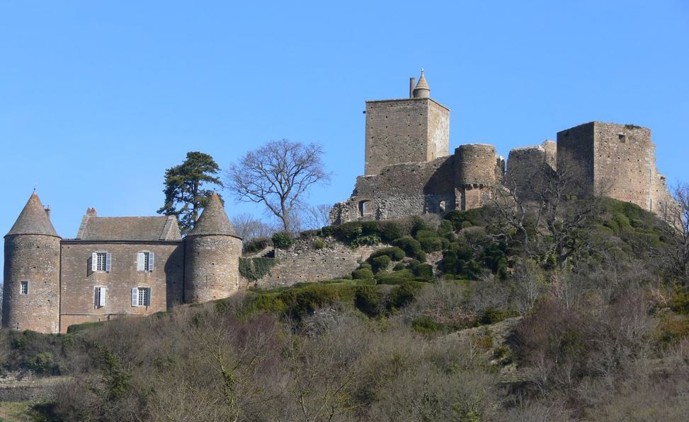Vue panoramique du château de Brancion et du village médiéval