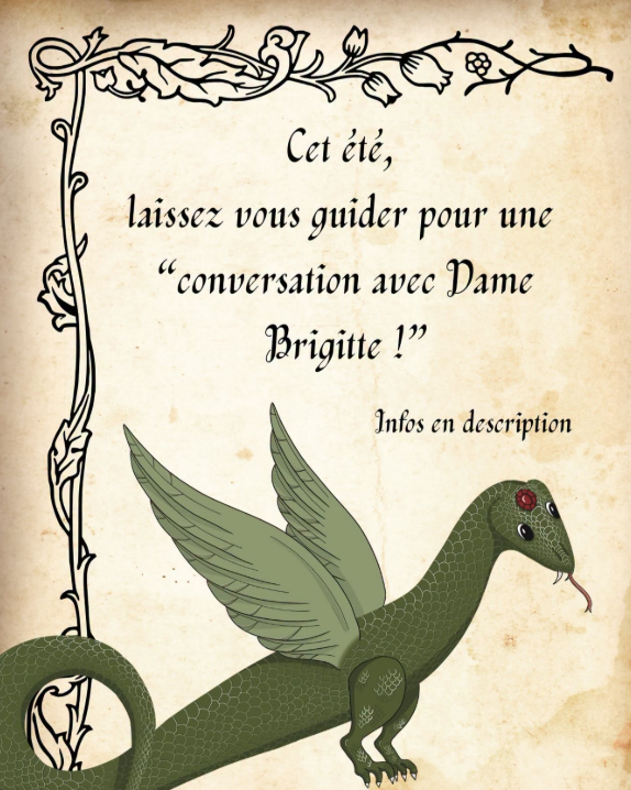 Conversation avec Dame Brigitte au Château de Brancion