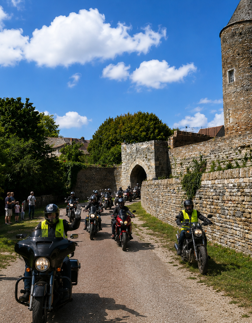 Journée moto solidaire à Brancion contre le harcèlement scolaire